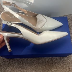 Stuart Weitzman sling back white pump size 8.5/39